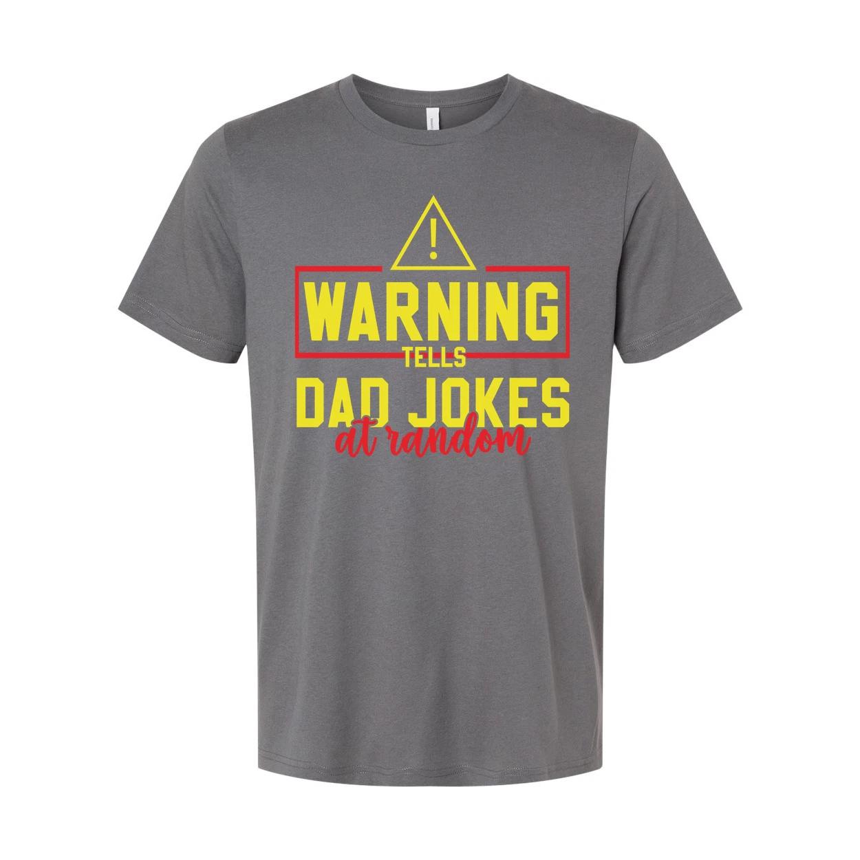 

White Short Sleeve T Shirt With Yellow Warning Sign And Bold Text Saying Tells D XL