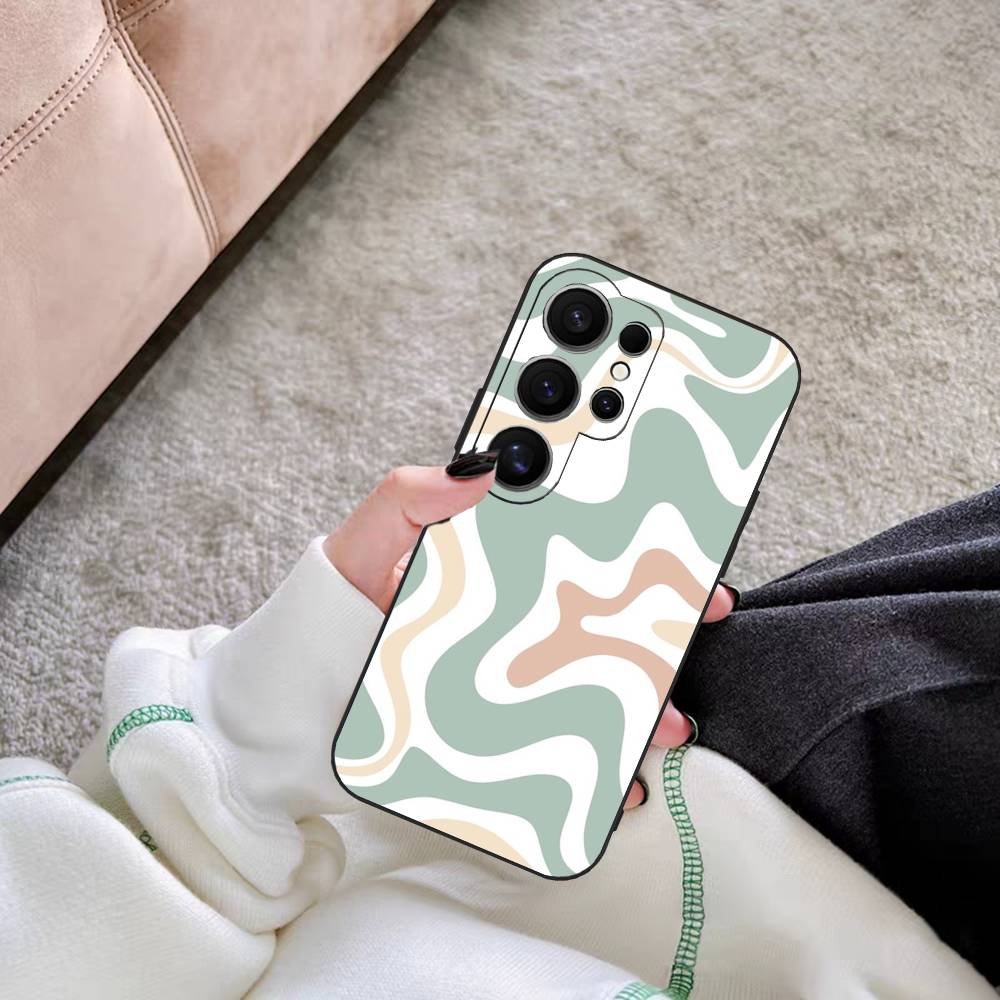 Liquid Swirl Abstract Art Phone Case For Samsung S 24 Fe 25 Ultra Plus 20 Lite 21 30 22 23 24 22 Ultra 5G Fundas