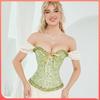 Jacquard Lace Fishbone Corset: Party-Style Shaping Top