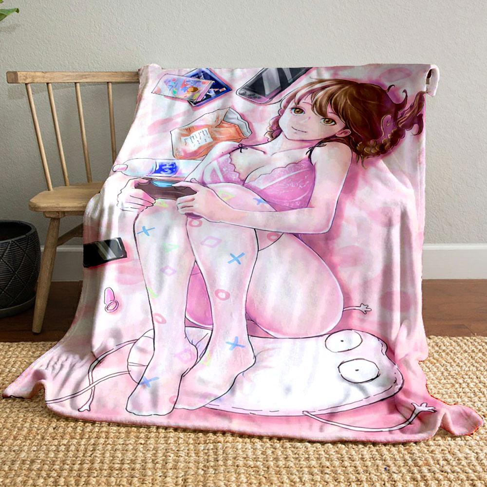 Cartoon Character Pink Cozy Throw bedroom Blanket for Livingroom Couch lunch break Soft Cozy throw for Friend s festival Gift 80cm x 120cm