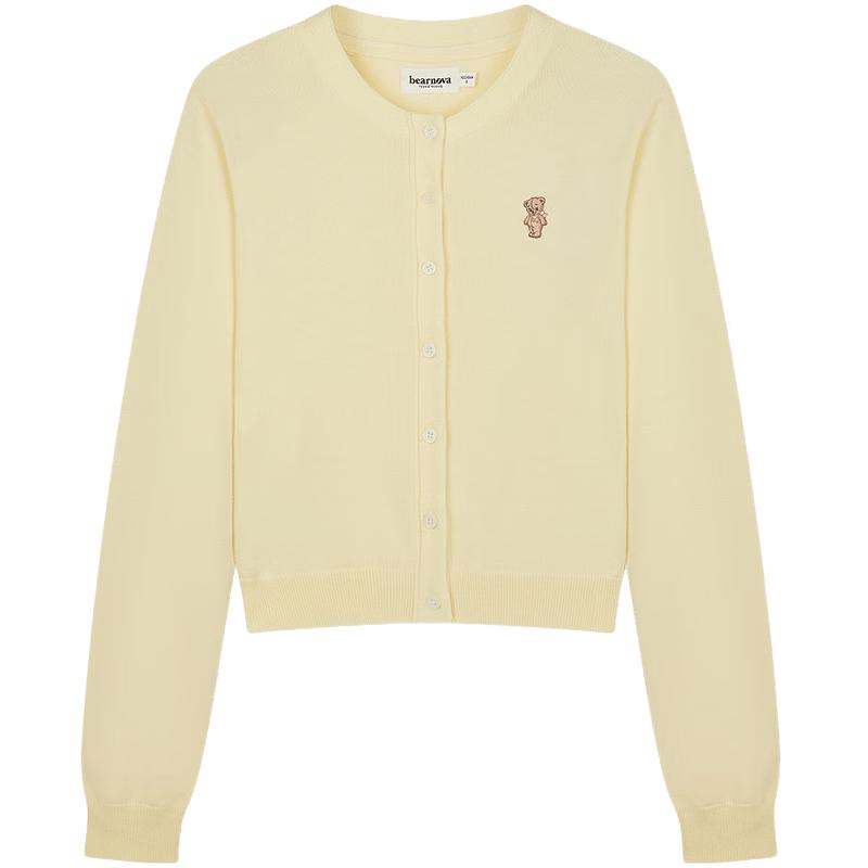 Teenie Weenie Bearnova Women's 2025 Winter Embroidered Knit Cardigan