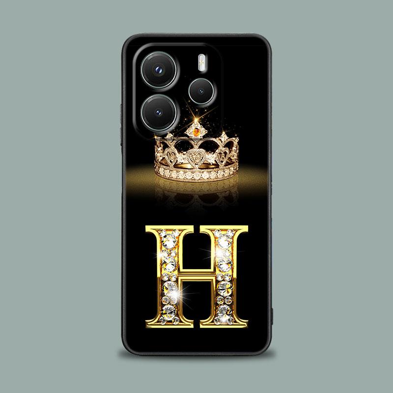 Phone Case for Xiaomi Redmi Note 15 14 13 12 11 10 Pro Plus 5G 12S Redmi 15C 14C 12C 13C 4G Cover Initial G F V H D P C B Letter