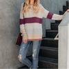 Women Winter Loose Striped Sweater Casual Stylish Pullover Perfect For Everyday Wear