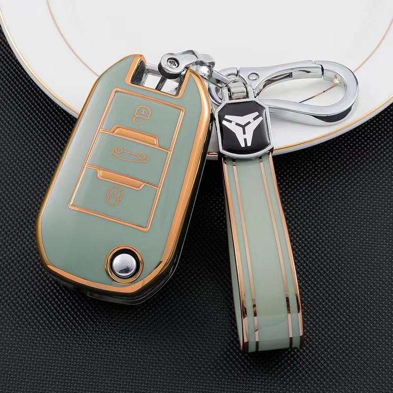 TPU Car Remote Key Case Cover Shell For Peugeot 208 107 206 306 307 308 2008 3008 4008 5008 RCZ Citroen C1 C2 C3 C4 C5 CACTUS C8