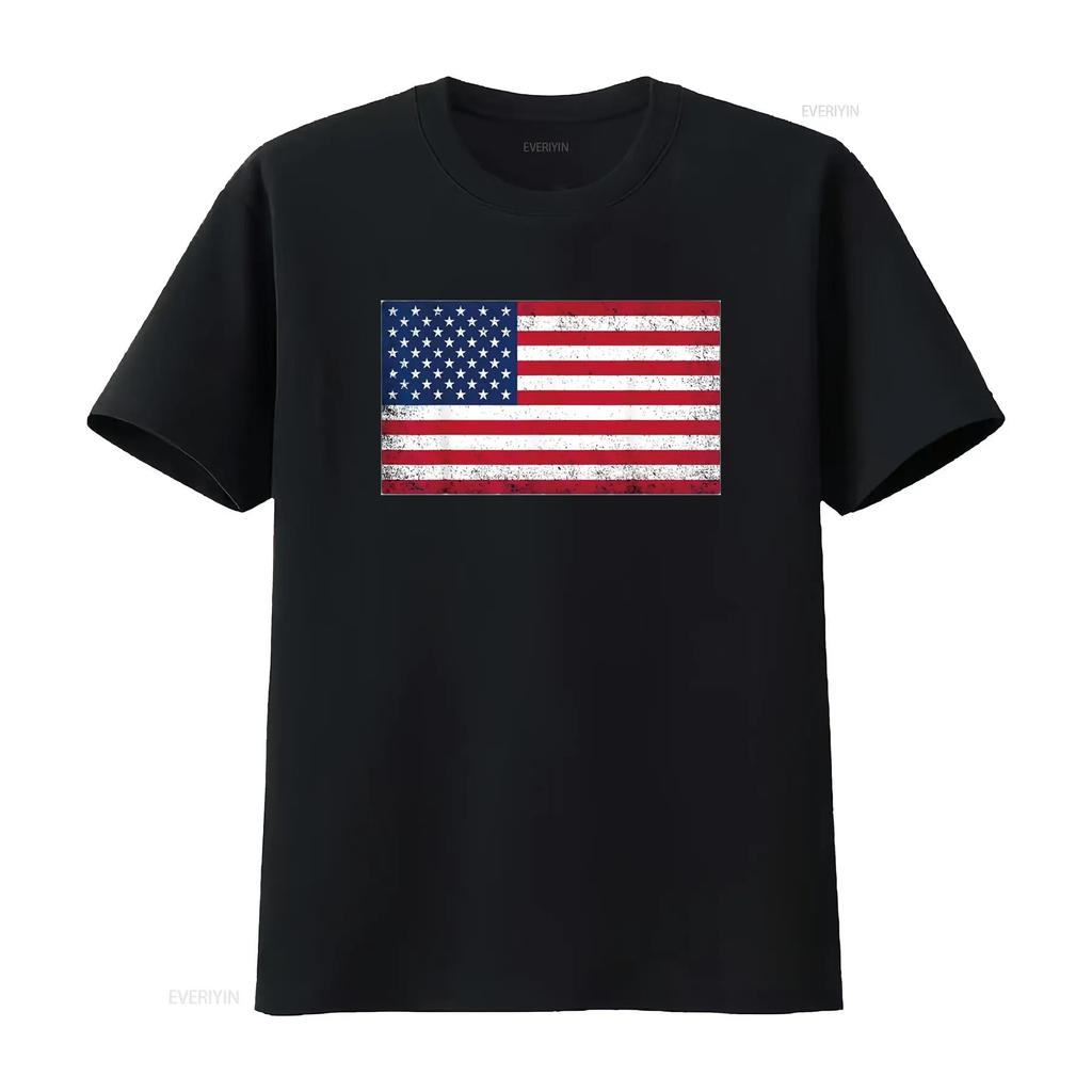 Distressed American Flag Graphic T-Shirt