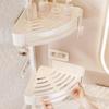 Wall-Mounted Triangular Bathroom Storage Shelf