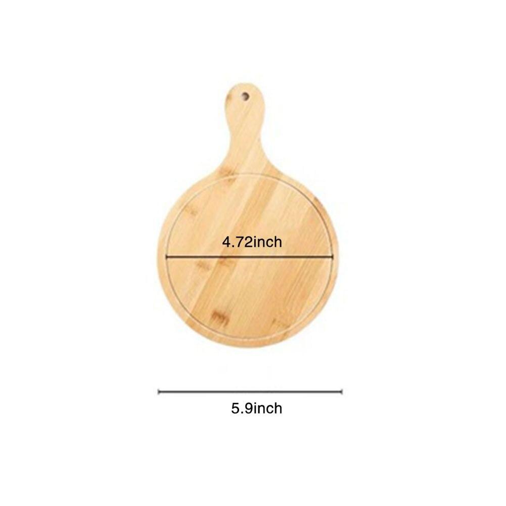 Pizza Tray Bamboo Handmade Ergonomic Handle for Bread And Cheese