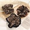 Hong Kong-Style Retro Leopard Print Scrunchie: High Elasticity & Durable Women's Hair Tie