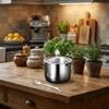 Wide-mouth Kitchen Condiment Pots with Soup Spoon Condiment Container Spice Jar  Dining Table