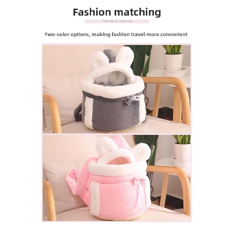 Cat Bag Winter Warm Cat Outing Bag Carrying Bag Large Capacity Crossbody Pet Bag Princess Style