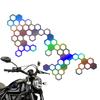 Coole Motorradaufkleber, Motorradaufkleber, Aufkleber | Fahrradaufkleber Wabenform Aufkleber Dekor |