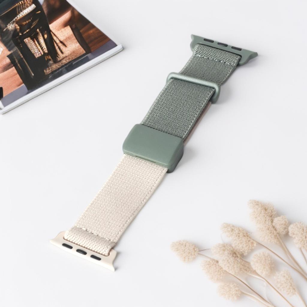 Magnetic Strap for Apple Watch Band 44mm 45mm 40mm 38mm 49mm Cute Two-tone Sport Nylon Stretchy Bracelets For iWatch Series11 10