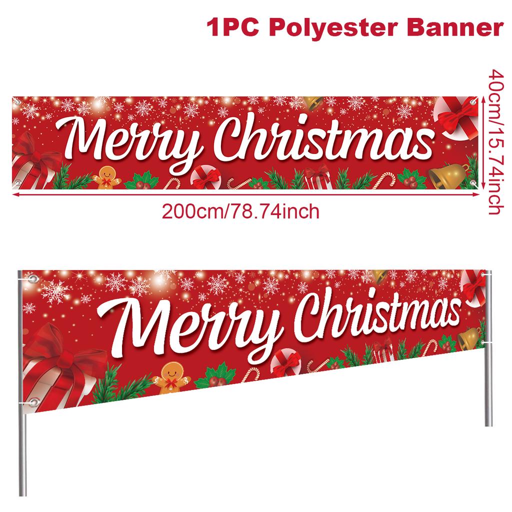 Christmas Outdoor Banner Merry Christmas Decorations For Home 2025 Navidad Kerst Xmas Decor Noel Kerst Happy New Year Gift 2025