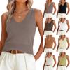 Damen Mode Cropped V-Ausschnitt Ganzstrick Cami Top