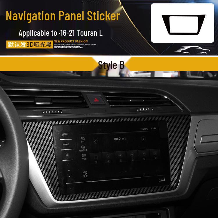 Carbon Fiber Gear Shift and Door Wrap Stickers for 2016-2021 VW Touran Interior.