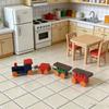 1/12 Miniature Wood Train Toy with Vibrancy Color Carriages and Metal Hooks for Doll House Scene Display Enhancement