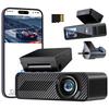 Pelsee Dash Camera, Front and Rear Camera, 4K UHD, 8 Megapixels, High Sensitivity Sensor,