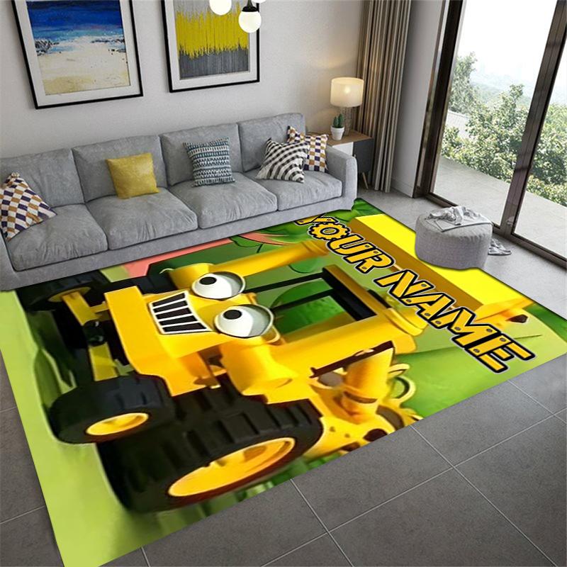 Custom Name Bob the Builder Carpet Rug for Living Room Bedroom Home Sofa Decoration,Kids play Non-slip Floor Mat