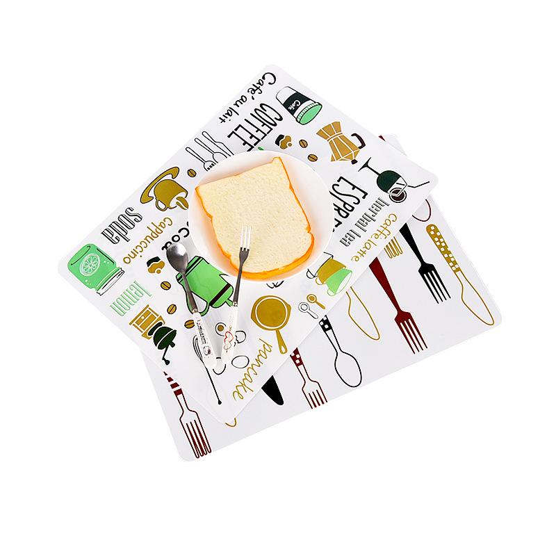 Table Mat Plastic Heat Mat Printed Placemat Bowl Mat Pot Mat Rectangular Western Food Heat Mat