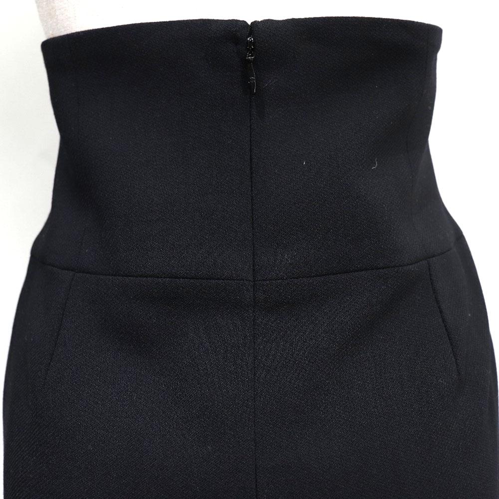 CHANEL tight skirt 08A P33857V12627 high waist black wool Women Used