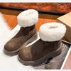 Snow boots women's 2025 new winter waterproof and non-slip thick-soled heightening boots short boots velvet thermal cotton boots women's