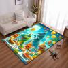 Cartoon Dinosaurs Party Celebration Carpet for Kids Room Decor Suitable for Use As an Anti-slip for Living Room Bedroom Sofas