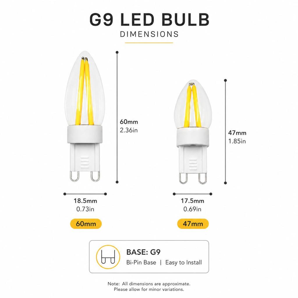 10 Bombillas LED G9 2W 3W Vidrio Filamento Lámpara AC220V Blanco Cálido Ahorro de Energía Reemplazo Halógeno para Candelabro
