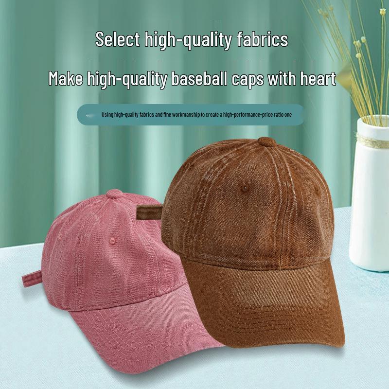 Кепка бейсболка из потертого денима в корейском стиле - Мужская ретро выцветшая кепка с козырьком от солнца