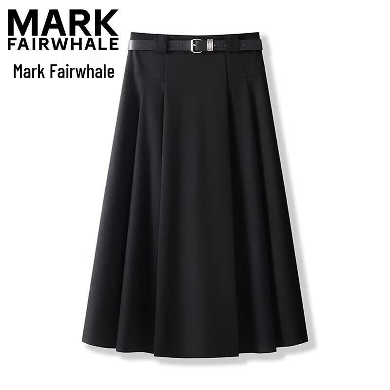 MARK FAIRWHALE Women s High-Waist A-Line Pleated Long Skirt XL
