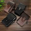 Men's 6.5 Inch Mobile Phone Bag Pu Leather Zipper Waist Bag Coin Purse