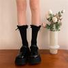 1 Pair Ruffle Ankle Socks Sweet Frilly Socks Ballet Socks for Girls with Bows Lace Top Sock Princess Style Dress Socks