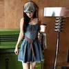 Age-Defying Slim-Fit Denim Strap Dress - Plus Size Summer Skirt