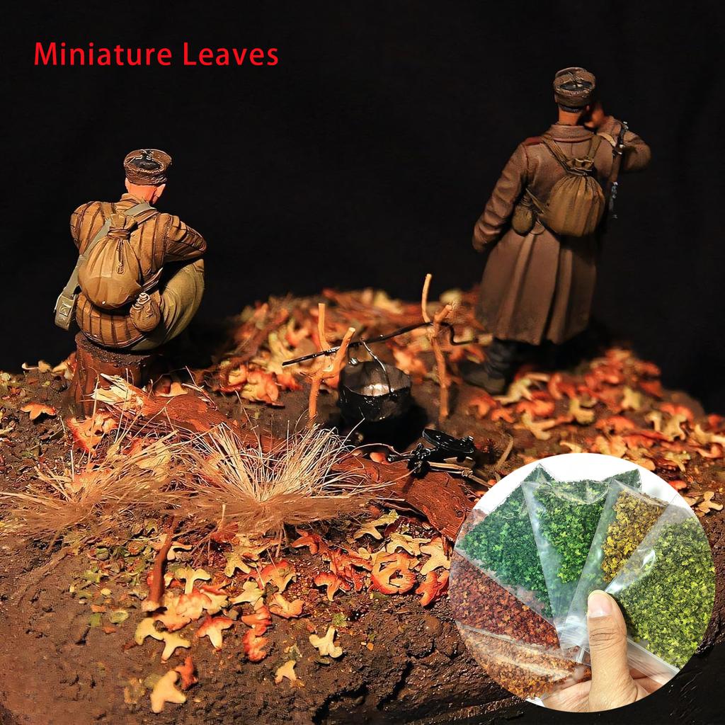 33ml Realistische Miniaturblätter Simulationsblätter für DIY Modellbau Basing Eisenbahn Bonsai Feengarten Diorama Zubehör GroundKit