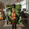 Roronoa Zoro Flannel Blanket, High quality Comfortable for All Seasons, Home Decor, Warmth and Comfort