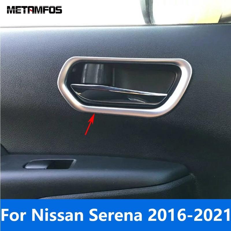 ide Door Handle Bowl Panel Cover Trim Frame Sticker For Nissan Serena 2016- Matte Interior Accessories Car Styling