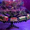Christmas Tree Decor Train Track Frame Railway Car Sound Light Rail Car Festival Gifts Christmas Train Electric Toy Random Color