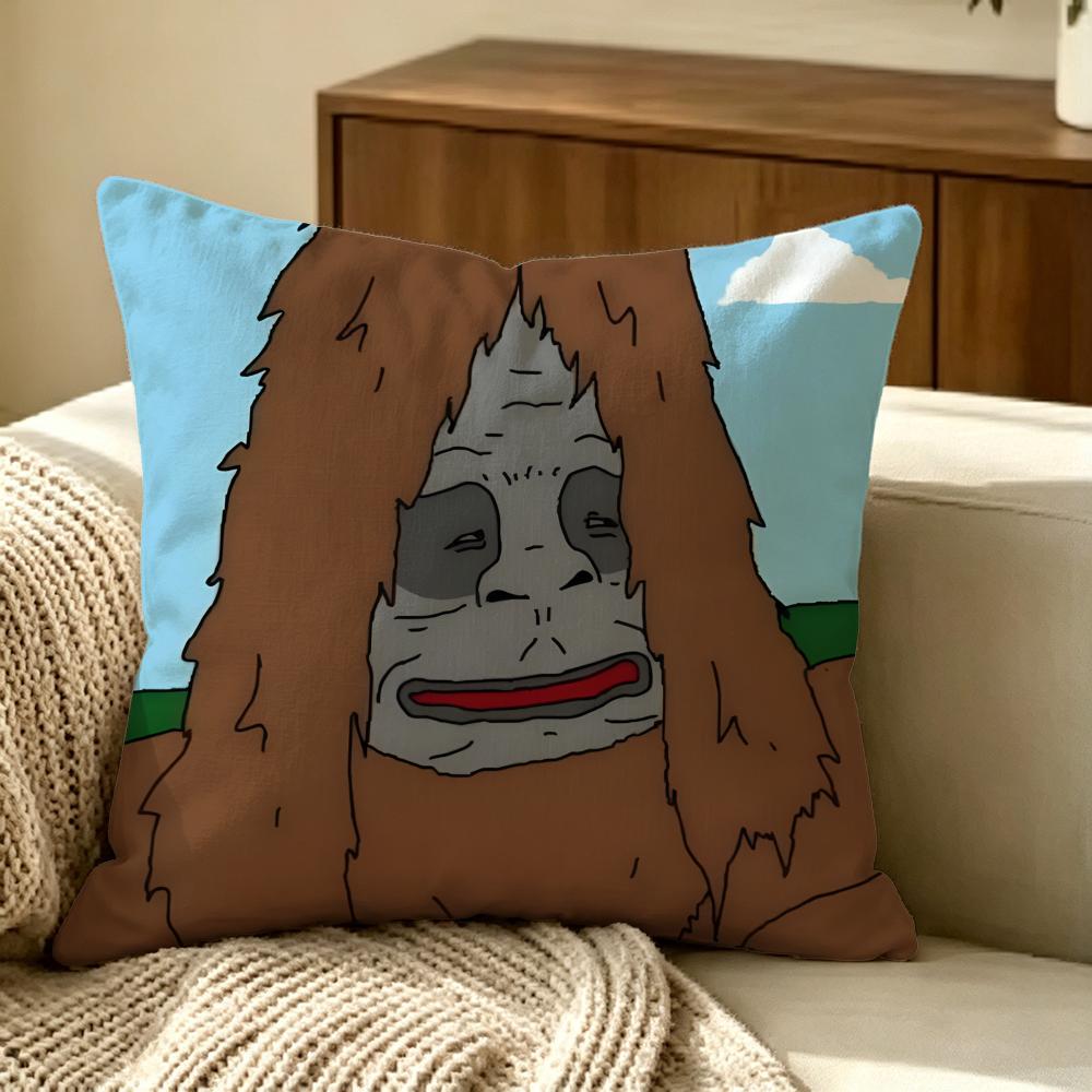 Sassy The Sasquatch Cushion Cover Pillow Cover Nordic Minimalist Throw Doublesided Print Cushion Case For Sofa Bedroom Decor