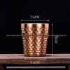 MDNG Glossy Hammered 304 Stainless Steel Double Wall Tea Cup