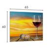 GLASPANEL FÜR DIE KÜCHE 65x60 Wein
