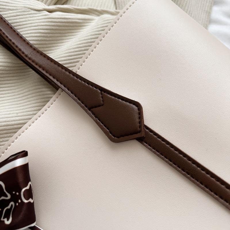 New Trendy Retro Commuter Compartment Shoulder Bag High Sense Tote Bag College Student Class Bag Woman