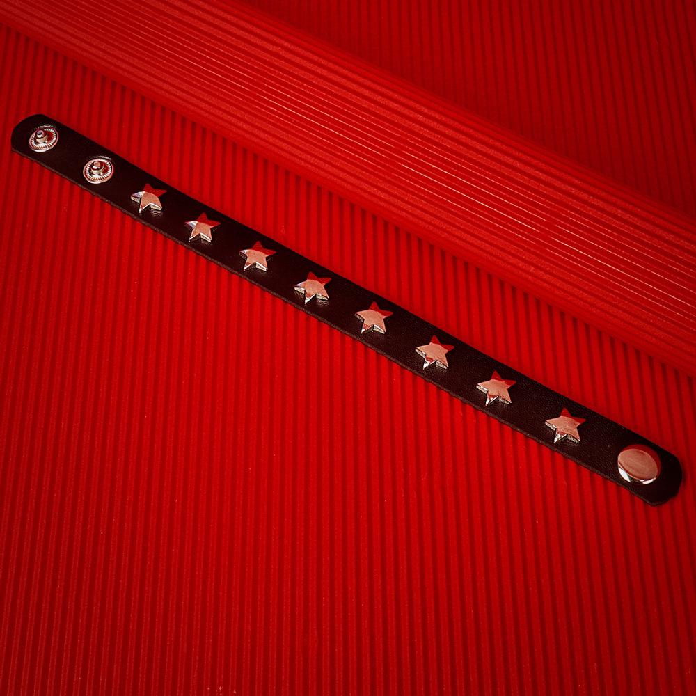 Mit Sternen besetztes Punk-Stil PU-Lederarmband