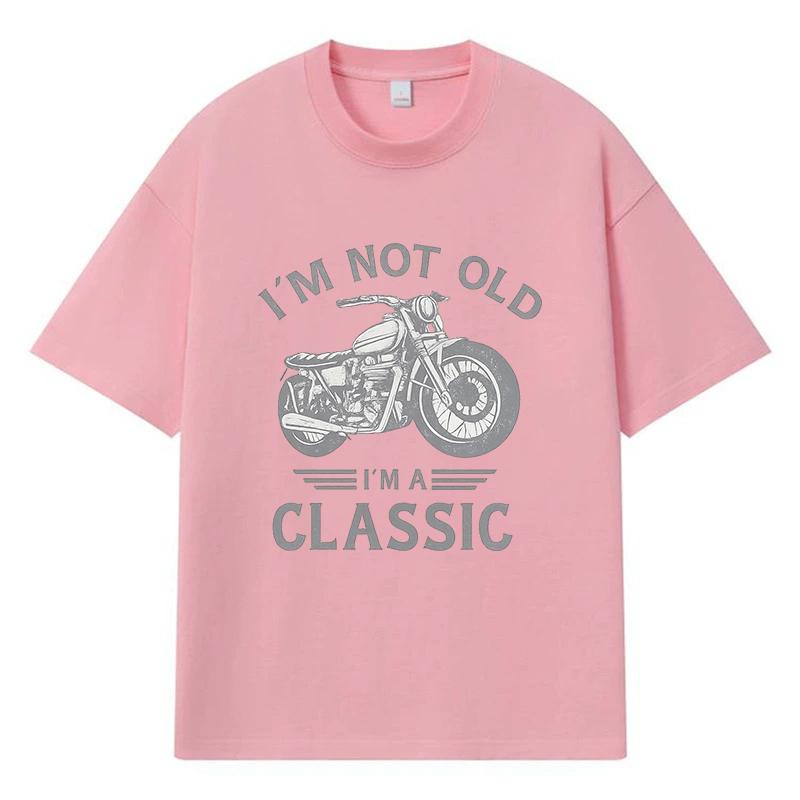 2026 Nie jestem stary, jestem klasykiem Nadruk Graficzny Y2k Harajuku Streetwear 100% Bawełna Koszulka Casualowa Oversize Letnia Męska Koszulka