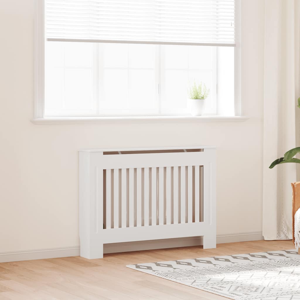 Vidaxl Biała Osłona Na Kaloryfer, Płyta Mdf, 112 Cm
