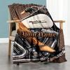 Harley-davidson Motorcycles Customize Text Blanket Multi-purpose Personalized Blanket Durable Comfort Perfect for Nap Bed Living Room Picnics