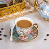 Ceramic Coffee Set With Phnom Penh Coffee Cup Light Luxury Afternoon Teacup Household High-Value Flower Teacup