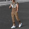 Summer Set Men Oversized T Shirt Pants Sets Print Men's Clothing Casual Tops Trousers Suits Men Tracksuits Sweatpants Outfits
