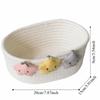 Handmade Woven Cotton Storage Basket Sharpless Cotton Rope Environmentally Friendly Desktop Organizer Star Pattern Soft Texture