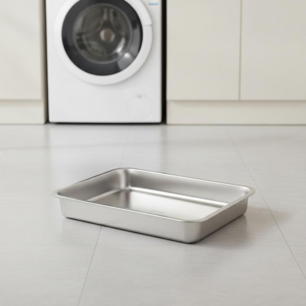 WC per animali domestici Facile da pulire Rettangolare Acciaio Inossidabile Vaschetta igienica Non Porosa H10cm 60x40cm