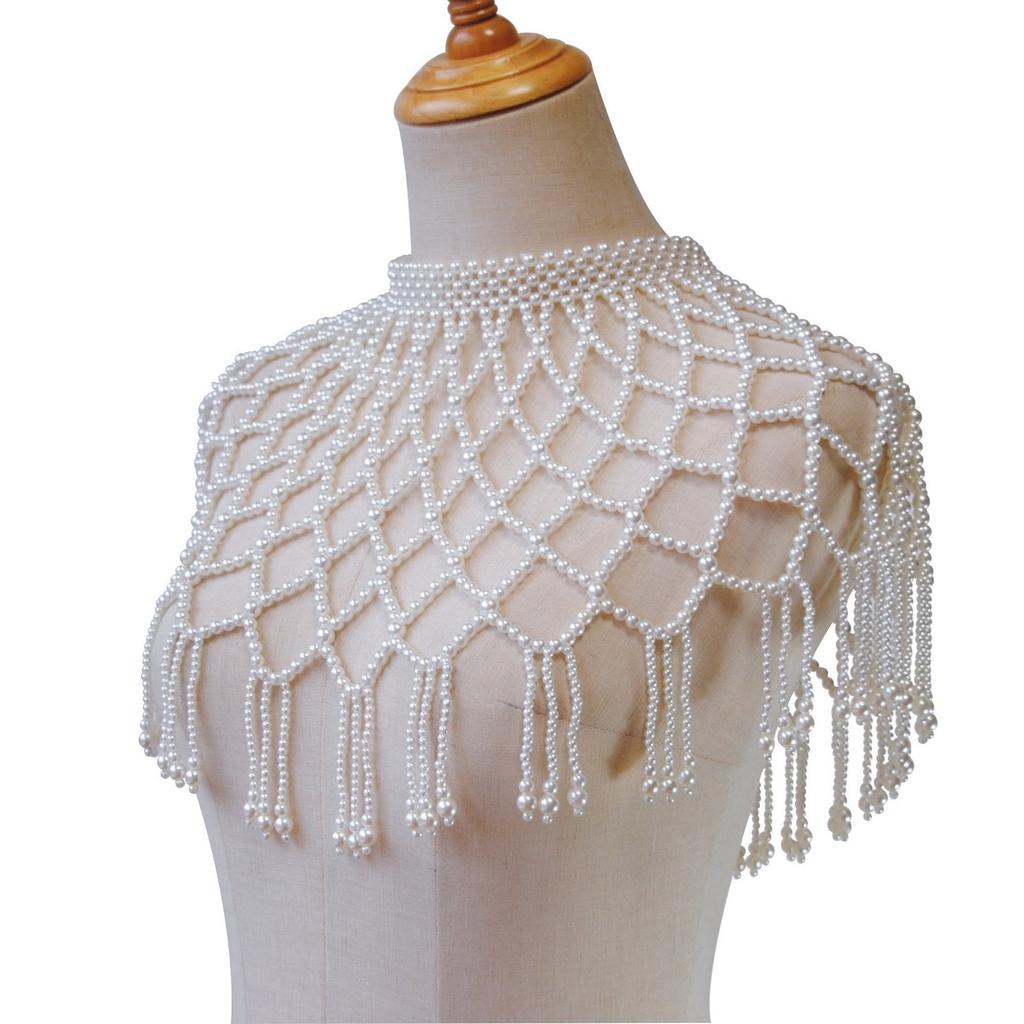 Fashionable Beaded Necklace Body Chain Sexy Shawl Necklaces Chains Display Your Style with this Unique Accessory