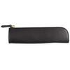 Wake Stationery Original, Made In Japan, Genuine Leather, Tanned Leather, L-Shaped Zipper Pencil Case, Black